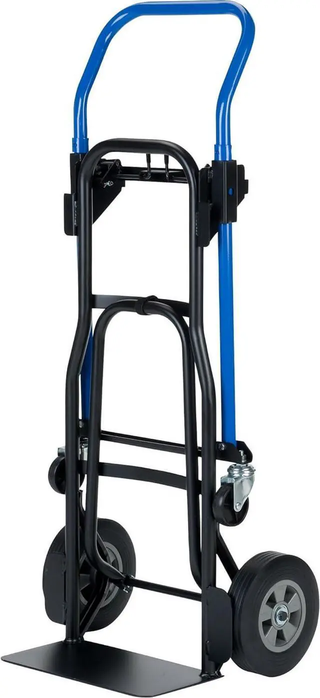Main image of Harper Trucks JDCJ8523EN 3-1 Quick Change Convertible Hand Truck, 500 lb, Black Frame/Blue Handle