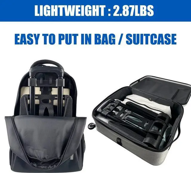 Alt view image 6 of 6 - Folding Hand Truck, Foldable Dolly Cart with Two Wheels, Collapsible Hand Cart with Adjustable Handle Lightweight Trolley Cart for Moving, Travel, Shopping, Office Use, Portable & Compact