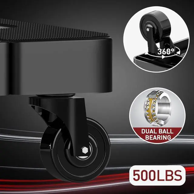 Alt view image 3 of 7 - SOLEJAZZ Folding Hand Truck Portable Dolly Cart with Wheels Foldable 500LB Heavy Duty Luggage Cart Collapsible Hand Cart Moving Dolly for Airport Travel Furniture Luggage Office Moving, Black