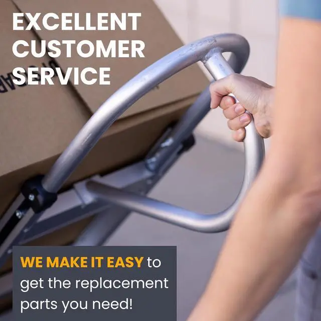 Alt view image 4 of 7 - Heavy Duty Hand Truck with Vertical Loop Handle - Aluminum Dolly Cart for Moving - 500 Pound Capacity - 10" Rubber Wheels - 52.25" H x 17.5" W with 17.75" x 9.5" Diecast Nose Plate