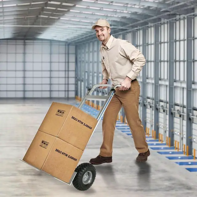 Alt view image 2 of 7 - Hand Truck Heavy Duty, Hand Truck Dolly 400lbs Capacity, Dolly Cart with Pneumatic Tire for Moving Home, Workshop, Office (400LB)