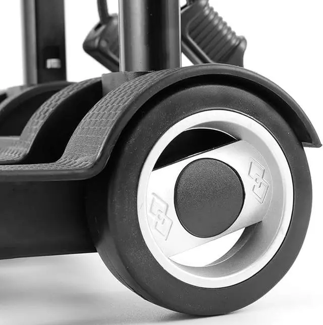 Alt view image 3 of 7 - HOZEON Folding Hand Truck, 55 Lbs 25 KG Heavy Duty Solid Construction Utility Cart with 2 Wheels Bonus Bungee Cord,Lightweight Compact Portable Fold Up Dolly for Luggage, Travel, Black