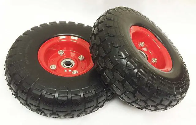 Alt view image 3 of 3 - LIBRA 10" Flat Free Solid Tire Wheel 4.10/3.50-4 w 5/8" Center bore for Dolly Handtruck Cart Generator Set 2-27019