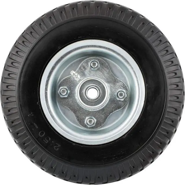 Alt view image 4 of 6 - Marathon 2.80/2.50-4" Narrow Width Flat Free Hand Truck / Utility Cart Tire on Wheel, 3"Centered Hub, 1/2" Bearings