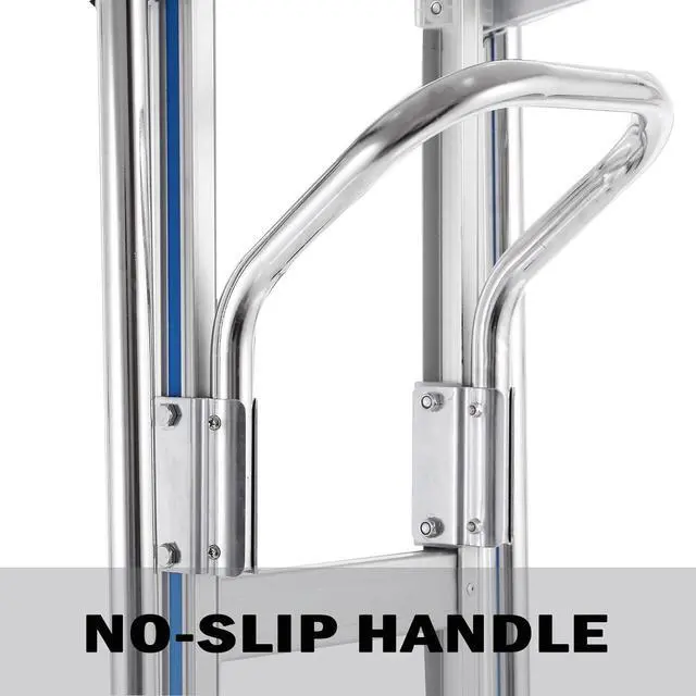 Alt view image 7 of 7 - Heavy Duty Aluminum Hand Truck, Industrial Convertible Hand Truck Dolly Large Size, Utility Cart Converts from Hand Truck to Platform Cart with 10" Hi Tech Rubber Wheels