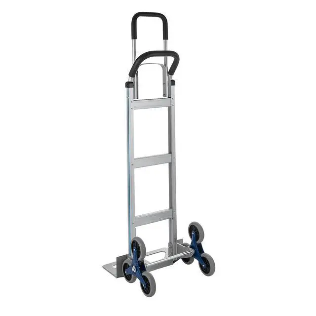 Alt view image 6 of 7 - Aluminum Stair Climber Hand Truck 18 x 7.5 Inch Nose Plate Stair Climbing Hand Truck 6 Wheels Hand Truck Dolly