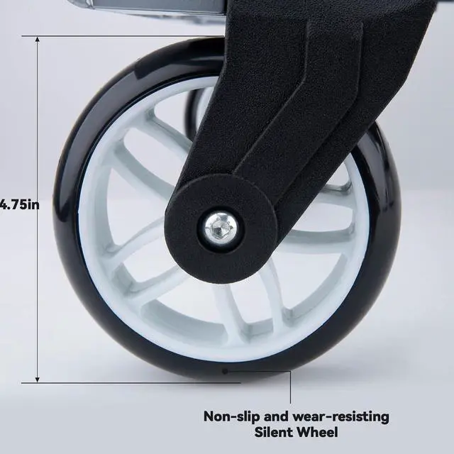 Alt view image 3 of 7 - Folding Hand Truck and Dolly,165 lb Capacity Aluminum Portable Cart Foldable 2 Wheel Dolly with Telescoping Handle