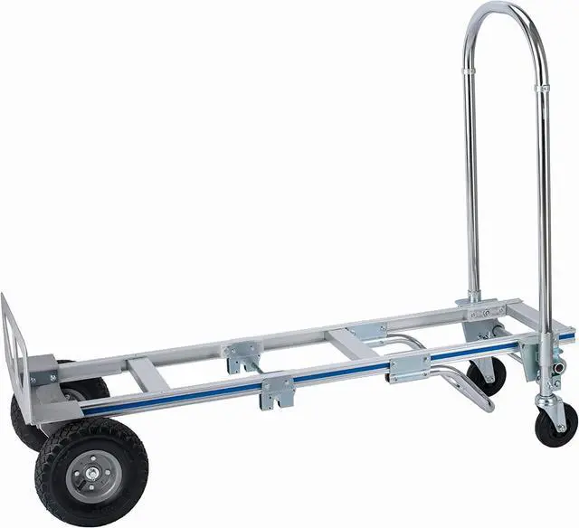 Alt view image 3 of 7 - Convertible Hand Truck 1000 LBS Weight Capacity 2 in 1 Heavy Duty Hand Truck Durable Aluminum and Steel Construction with Nose Plate 4 Wheels Hand Truck Dolly