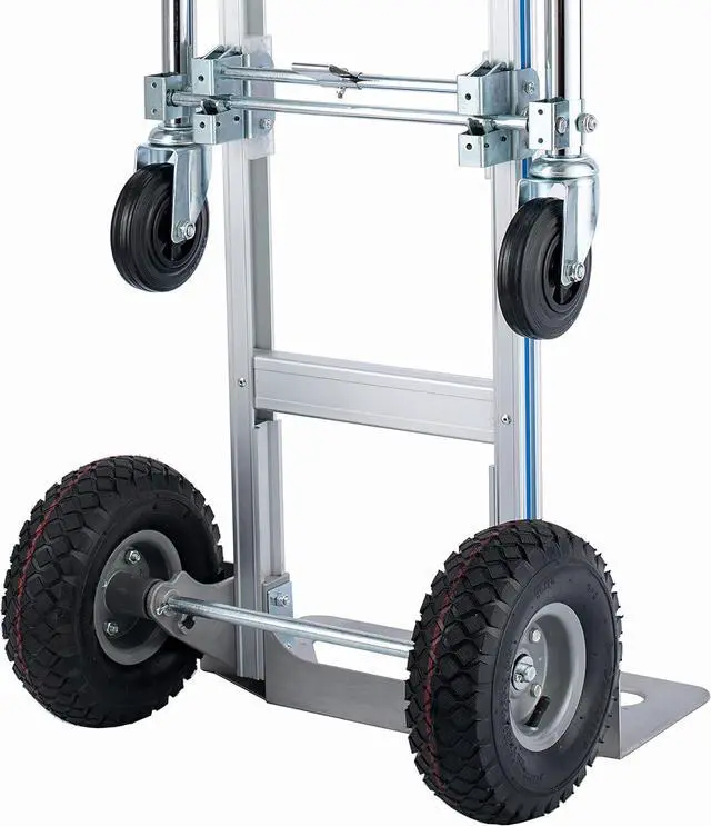 Alt view image 5 of 7 - Convertible Hand Truck 1000 LBS Weight Capacity 2 in 1 Heavy Duty Hand Truck Durable Aluminum and Steel Construction with Nose Plate 4 Wheels Hand Truck Dolly