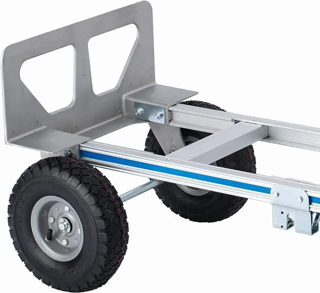 Alt view image 7 of 7 - Convertible Hand Truck 1000 LBS Weight Capacity 2 in 1 Heavy Duty Hand Truck Durable Aluminum and Steel Construction with Nose Plate 4 Wheels Hand Truck Dolly