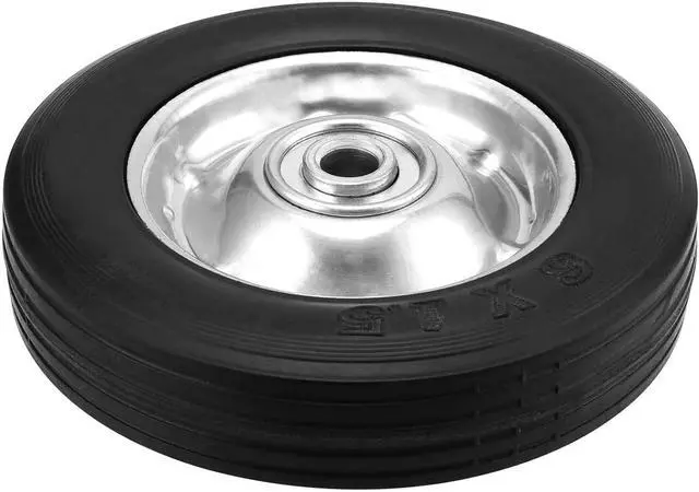 Alt view image 5 of 7 - 6 Pack 6" x 1.5" Flat Free Solid Rubber Wheel, Dolly Wheels Replacement Hand Truck Wheels for Tool Carts and Garden Carts, 132 lbs Load Capacity, 1/2 Bore Hole Diameter