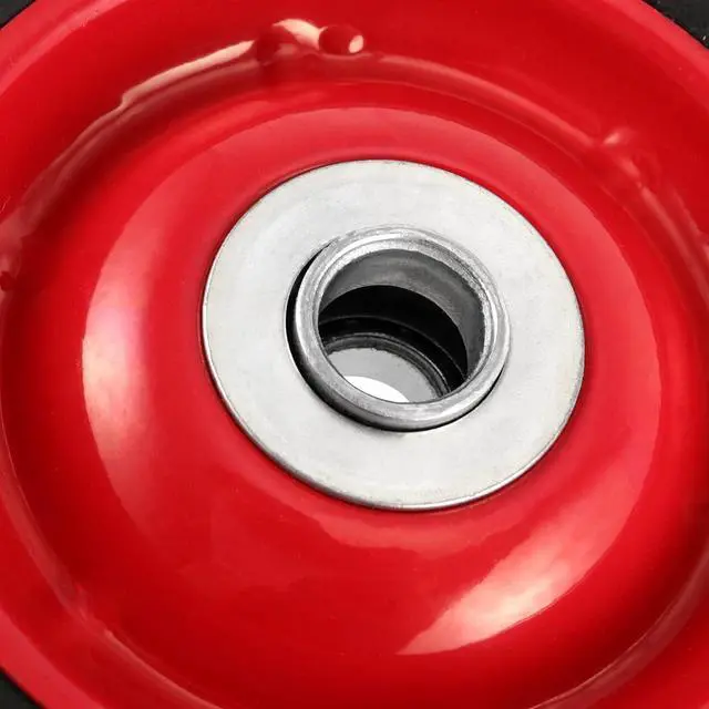 Alt view image 3 of 6 - 5 Pack 6 x 1.2 Inch Solid Rubber Flat Free Tire, Hand Truck Wheel with Ball Bearing and 5/8 Inch Axle Diameter, Solid Rubber Wheel, 350 lbs Capacity