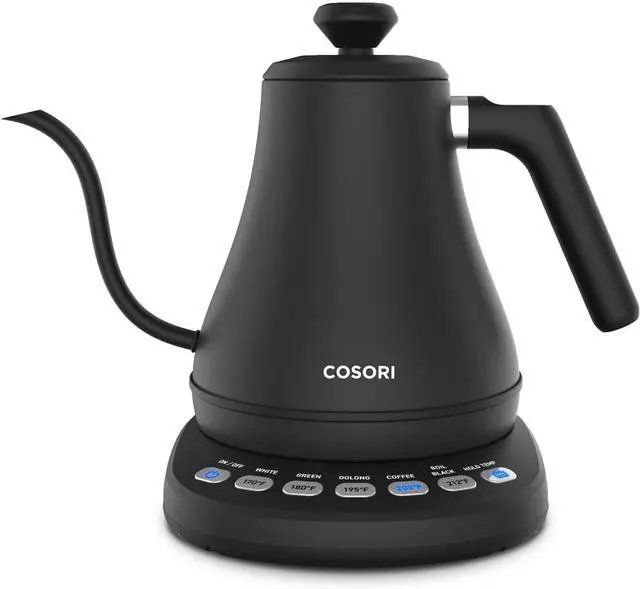 Main image of COSORI Electric Gooseneck Kettle with 5 Temperature Control Presets, Pour Over Kettle for Coffee & Tea, Hot Water Boiler, 100% Stainless Steel Inner Lid & Bottom, 1200W/0.8L