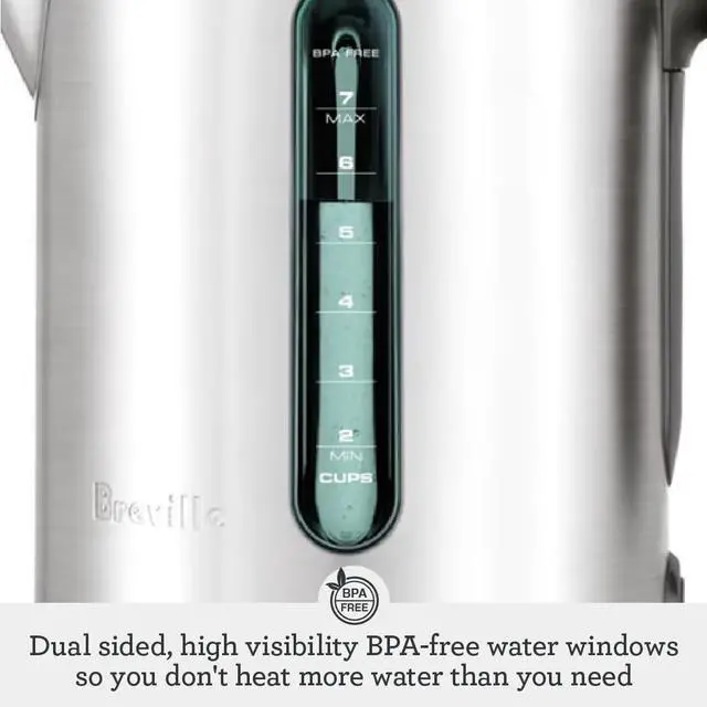 Alt view image 6 of 7 - Breville BKE700BSS Soft Top Pure Hot Water Kettle, 7 Cup, Brushed Stainless Steel