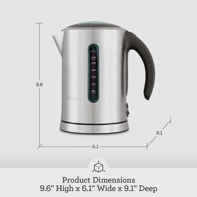 Alt view image 7 of 7 - Breville BKE700BSS Soft Top Pure Hot Water Kettle, 7 Cup, Brushed Stainless Steel