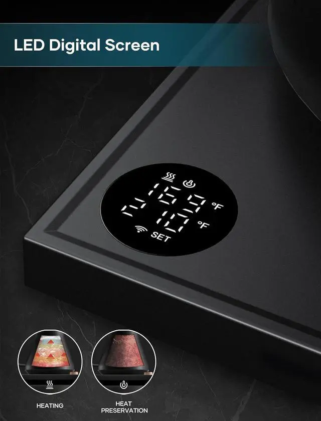 Alt view image 6 of 7 - Electric Kettles, Gooseneck Electric Kettle, ±1 Temperature Control, Stainless Steel Inner, Quick Heating, for Pour Over Coffee, Brew Tea, Boil Hot Water, 0.9L Black