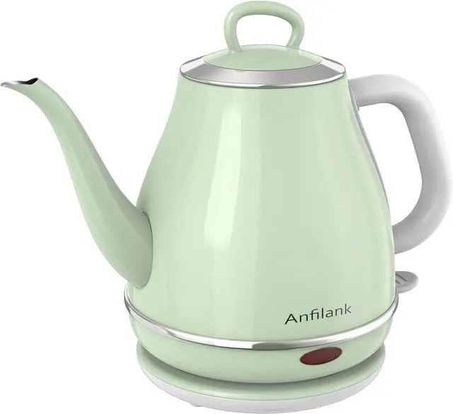 Main image of Electric Gooseneck Kettle, 1L 1500WFast Boil, 100% Stainless Steel BPA Free Pour-Over Coffee & Tea Kettle,Water Boiler with Auto Shut & Boil-Dry Protectio,Green