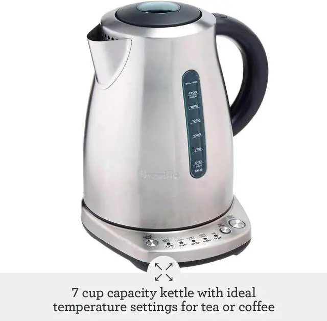 Alt view image 2 of 6 - Breville BKE720BSS Temp Select Hot Water Kettle, 57 oz, Brushed Stainless Steel