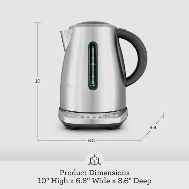 Alt view image 6 of 6 - Breville BKE720BSS Temp Select Hot Water Kettle, 57 oz, Brushed Stainless Steel