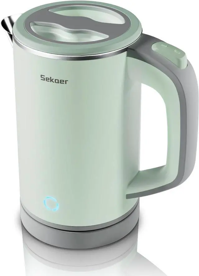 Main image of Sekaer Small Electric Tea Kettle Stainless Steel 0.8L Portable Travel Hot Water Boiler, Mini Electric Coffee Kettle with Auto Shut-Off & Boil Dry Protection, Cordless Base & Green
