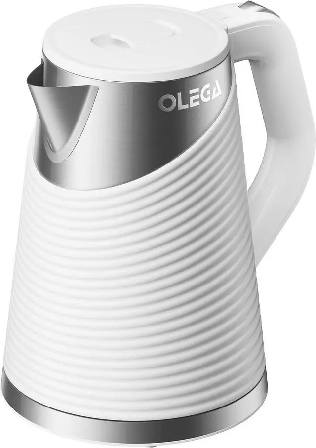 Main image of OLEGA 1.8L Electric Water Kettle: 1500W Electric Kettles for Boiling Water, BPA-Free Stainless Steel Electric Hot Water Kettle Auto Shut Off Water Boiler Tea Kettle Teapot for Tea Coffee, White