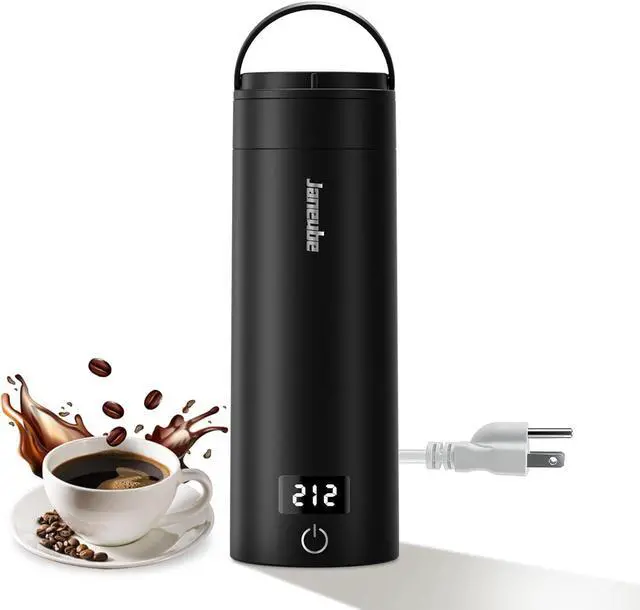 Main image of Travel Portable Electric Tea Kettle, Small Coffee Kettle, Mini Hot Water Boiler, 380mL & 304 Stainless Steel, with 4 Variable Presets and Auto Shut-Off(Black)