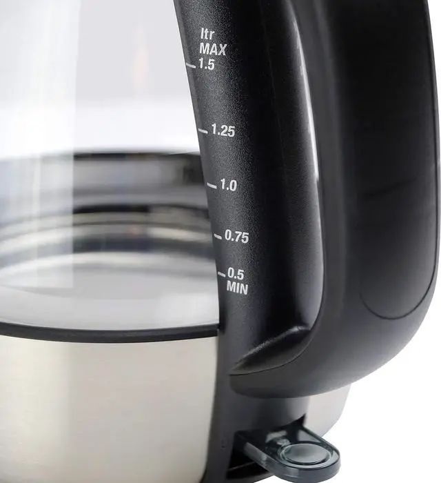 Alt view image 3 of 7 - Chef'sChoice 680 Cordless Electric Glass Kettle In Brushed Stainless Steel Includes Illuminated On Off Switch Auto Shut Off & Boil Dry Shut Off Protection, 1.5-Liter, Silver