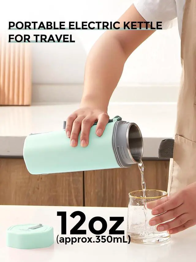 Alt view image 7 of 7 - balbali Travel Kettle Electric Small Portable Electric Kettle for Boiling Water Travel Tea Kettle Portable Water Boiler 12oz Travel Electric Kettle