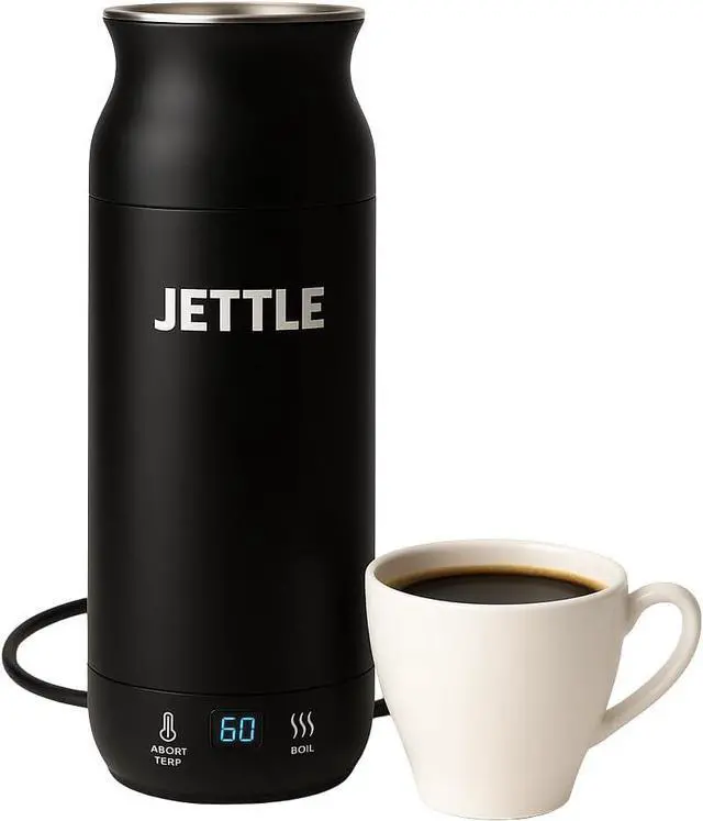 Main image of Electric Kettle - Travel Portable Heater for Coffee Tea Milk Soup - Stainless Steel Travel Water Boiler tea pot with Temperature Control - LED - Automatic Power Off - 450ml - Kitchen Appliance