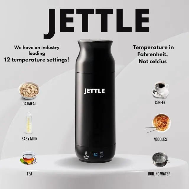 Alt view image 2 of 7 - Electric Kettle - Travel Portable Heater for Coffee Tea Milk Soup - Stainless Steel Travel Water Boiler tea pot with Temperature Control - LED - Automatic Power Off - 450ml - Kitchen Appliance