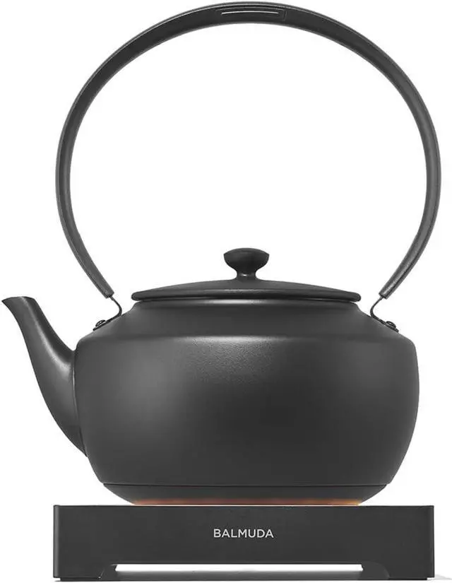 Main image of BALMUDA MoonKettle | Electric Kettle with Temp Control (122°F - 212°F) | HOLD & Keep Warm | 900ml (30 fl oz) | Soothing Ambient Light & Sound | Precision Pour Spout | Black