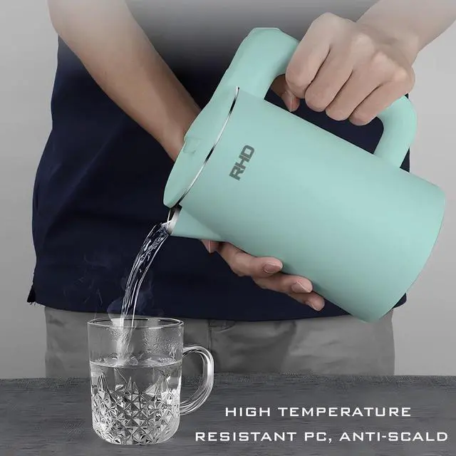 Alt view image 5 of 6 - 0.8L Small Electric Kettles for Boiling Water, Stainless Steel Mini Travel Kettle, 1000W Fast Boil Teapot, Boil-Dry Protection & Auto Shut-Off, Perfect For Traveling Cooking, Coffee, Tea, Eggs(Green)