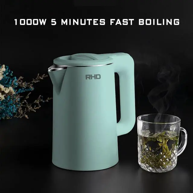 Alt view image 6 of 6 - 0.8L Small Electric Kettles for Boiling Water, Stainless Steel Mini Travel Kettle, 1000W Fast Boil Teapot, Boil-Dry Protection & Auto Shut-Off, Perfect For Traveling Cooking, Coffee, Tea, Eggs(Green)