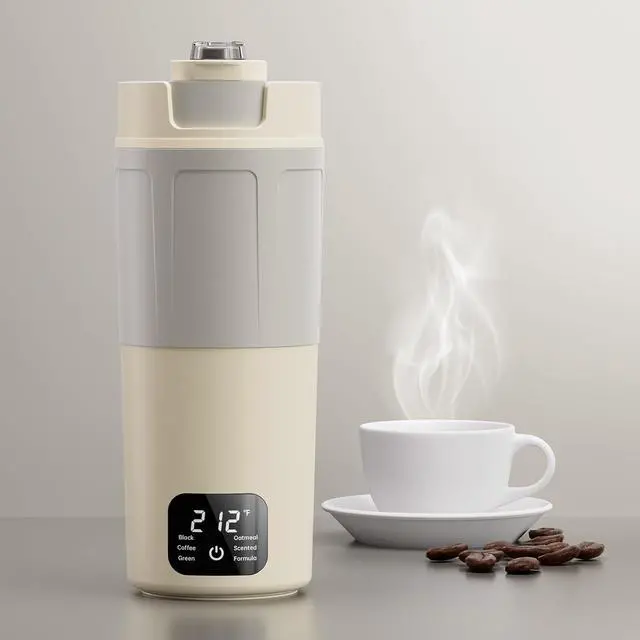 Main image of Dual Voltage Portable Electric Kettle Travel Hot Water for Tea,Coffee, 6 Temperature Controls and LCD Display, 304 Stainless Steel and Large Capacity 550ml, Auto Shut Off&Boil Dry Protection