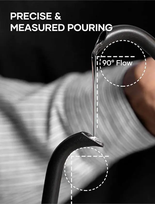 Alt view image 6 of 7 - Cocinare Electric Gooseneck Kettle with Temperature Control, Pour Over Coffee & Tea, 1200W for 180-sec Quick Boil Time, Stainless Steel Kettle Water Boiler, 30oz/0.9L (Black)