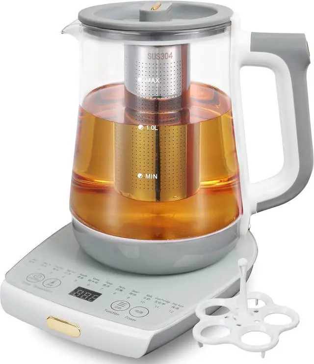 Main image of Health Pot Electric Kettle with InfuserSmart Fruit Hot Tea Maker, Temperature Control and Tea Keep Warm, 12 Functional Procedures, 1.8 Liters of Capacity