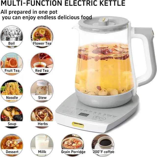 Alt view image 5 of 7 - Health Pot Electric Kettle with InfuserSmart Fruit Hot Tea Maker, Temperature Control and Tea Keep Warm, 12 Functional Procedures, 1.8 Liters of Capacity