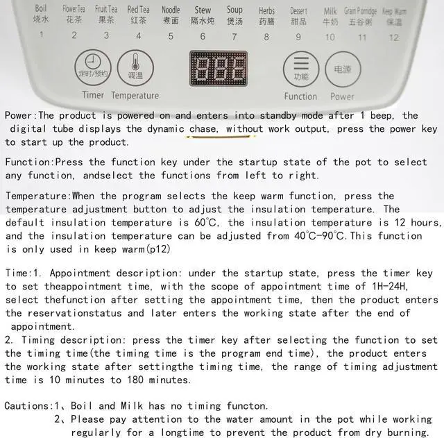 Alt view image 7 of 7 - Health Pot Electric Kettle with InfuserSmart Fruit Hot Tea Maker, Temperature Control and Tea Keep Warm, 12 Functional Procedures, 1.8 Liters of Capacity