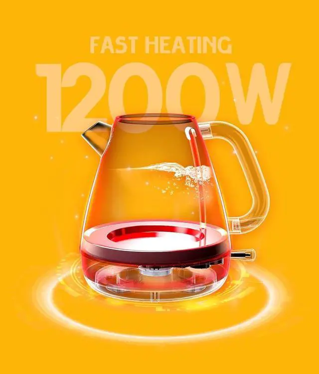 Alt view image 3 of 7 - Hazel Quinn Retro Electric Kettle - 1.7 Liters / 57.5 Ounces Tea Kettle with Thermometer, All Stainless Steel, Fast Boiling 1200 W, BPA-free, Cordless, Rotational Base, Automatic Shut Off - Ruby Red