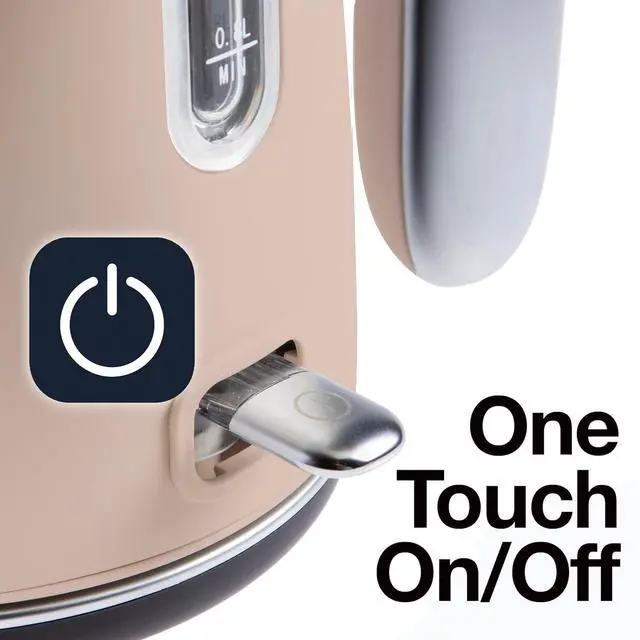 Alt view image 5 of 6 - Rae Dunn Electric Hot Water Kettle - Stainless Steel Coffee Maker, Tea Kettle, Swivel Base, With Automatic Shut Off Boil-Dry Protection, Easy Pour Pitcher, 1500 Watt Boiling Power, 1.7 Liters, Blush