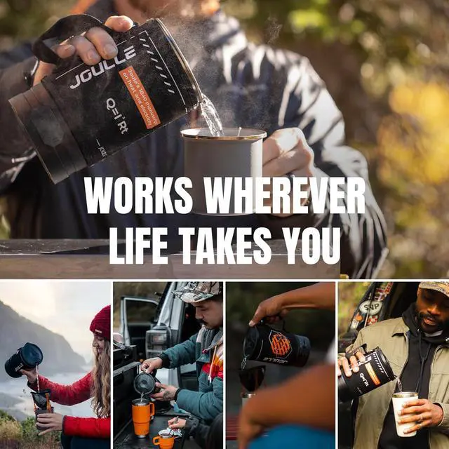 Alt view image 6 of 7 - Electric Kettle, Portable Water Boiler for Coffee & Tea, 304 Stainless Steel Mini Tea Kettle, 500W Fast Boiling Water with Auto Shut-Off, Camping & Travel Essentials
