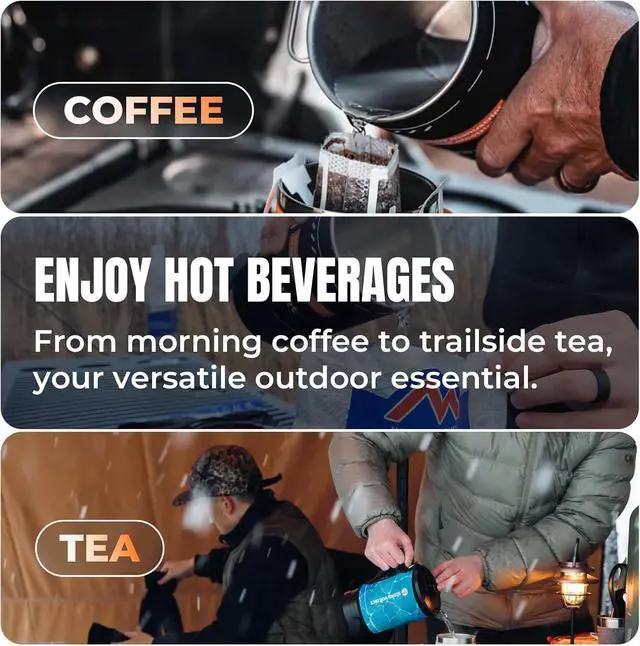 Alt view image 4 of 7 - Electric Kettle, Portable Water Boiler for Coffee & Tea, 304 Stainless Steel Mini Tea Kettle, 500W Fast Boiling Water with Auto Shut-Off, Camping & Travel Essentials