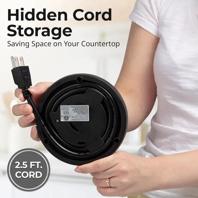 Alt view image 4 of 5 - Zulay Kitchen Fast Boiling Electric Water Kettle - 1.7L, 1500W, Auto Shut-Off for Overboil & Boil Dry Protection, Cool-Touch Handle, 360° Base - Rapid Teapot Boiler For Coffee & Tea - Black Metallic