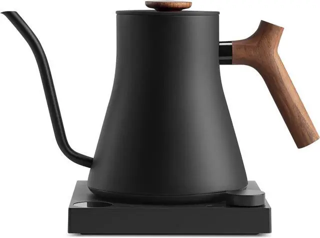 Main image of Fellow Stagg EKG Pro Electric Gooseneck Kettle - Pour-Over Coffee and Tea, Quick Heating, Precise Temperature Control, Scheduling, Built-in Brew Timer, Matte Black with Walnut Wood Handle, 0.9 Liter