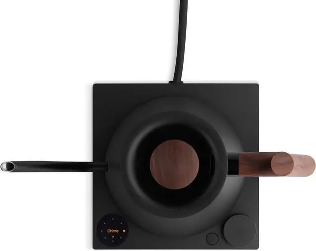 Alt view image 2 of 6 - Fellow Stagg EKG Pro Electric Gooseneck Kettle - Pour-Over Coffee and Tea, Quick Heating, Precise Temperature Control, Scheduling, Built-in Brew Timer, Matte Black with Walnut Wood Handle, 0.9 Liter