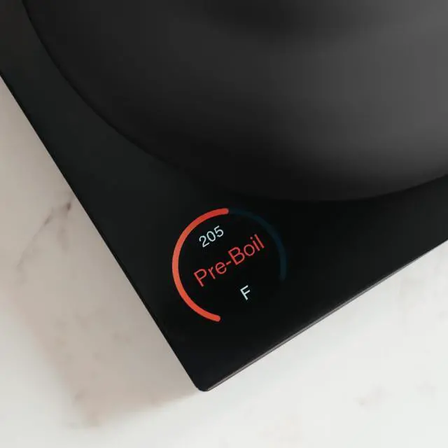 Alt view image 5 of 7 - Fellow Corvo EKG Pro Electric Tea Kettle - Quick Heating, Precise Temperature Control Electric Kettle, Scheduling, Built-in Brew Timer for Boiling Water - Matte Black - 0.9 Liter