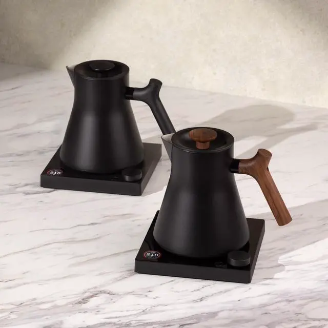 Alt view image 7 of 7 - Fellow Corvo EKG Pro Electric Tea Kettle - Quick Heating, Precise Temperature Control Electric Kettle, Scheduling, Built-in Brew Timer for Boiling Water - Matte Black - 0.9 Liter