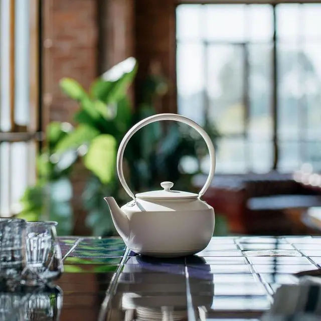 Alt view image 6 of 7 - BALMUDA MoonKettle | Electric Kettle with Temp Control (122°F - 212°F) | HOLD & Keep Warm | 900ml (30 fl oz) | Soothing Ambient Light & Sound | Precision Pour Spout | White