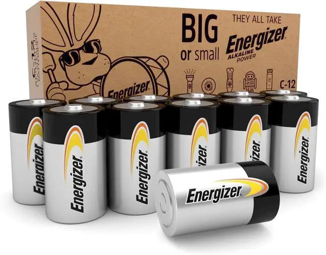 Main image of Energizer Alkaline Power C Batteries (12 Pack), Long-Lasting Alkaline C Cell Batteries