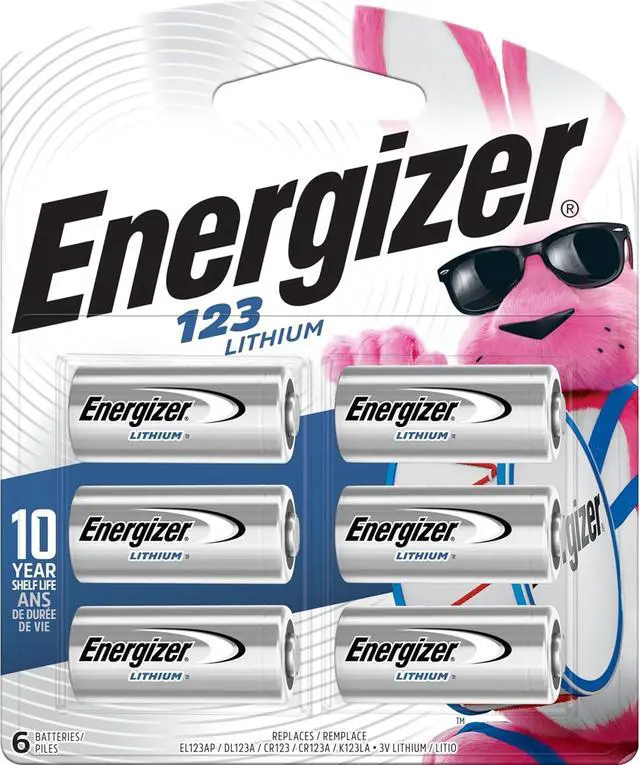Alt view image 7 of 7 - Energizer 123 Lithium Batteries (6 Pack), 3V Photo Batteries